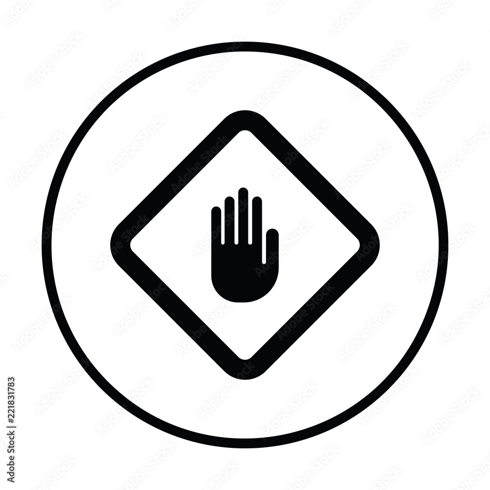 Icon of Warning hand Icon of Warning hand