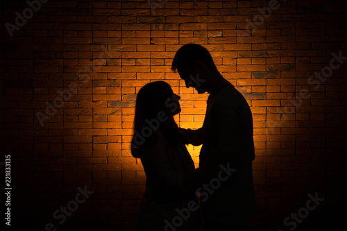 silhouette of lovers