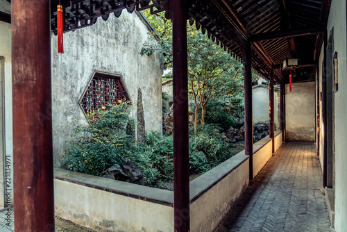 Suzhou garden, traditional architecture photo
