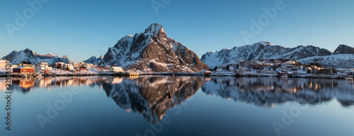 Reine landscape at sunrise
