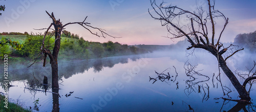 Sunrise on river