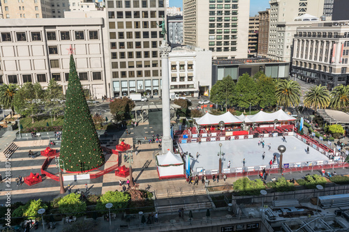 Union Square at Christmas time, San Francisco photo