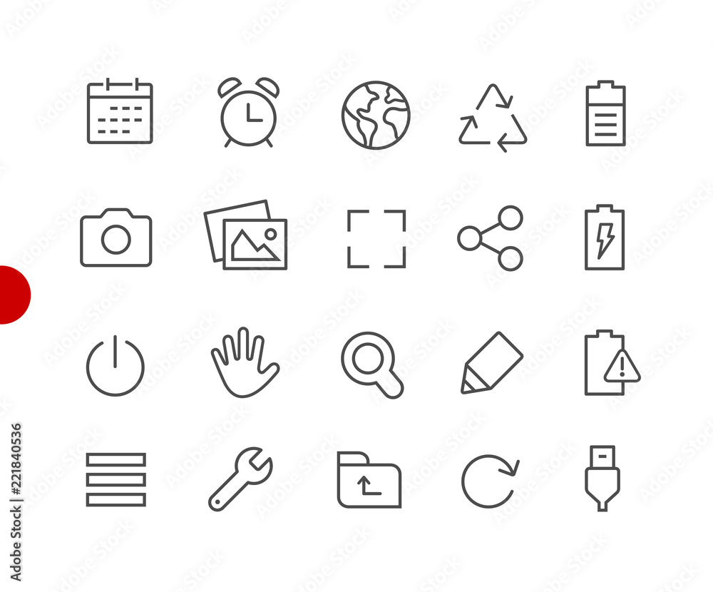 Web & Mobile Icons 3 // Red Point Series - Vector line icons for your digital or print projects. Web & Mobile Icons 3 // Red Point Series - Vector line icons for your digital or print projects.