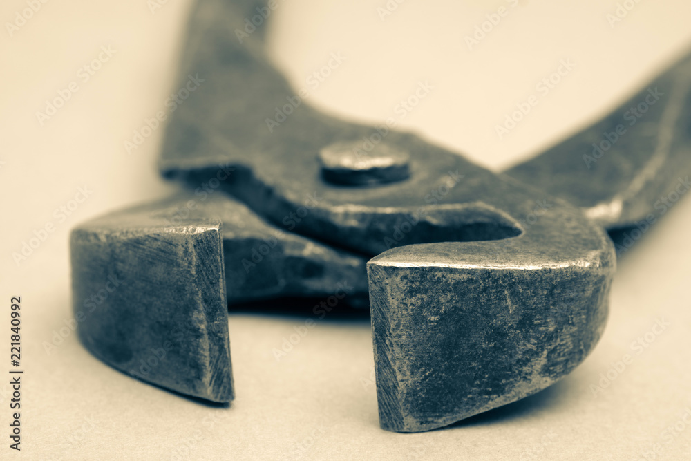 Tools for pulling nails - old metal pliers. Tools for pulling nails - old metal pliers.
