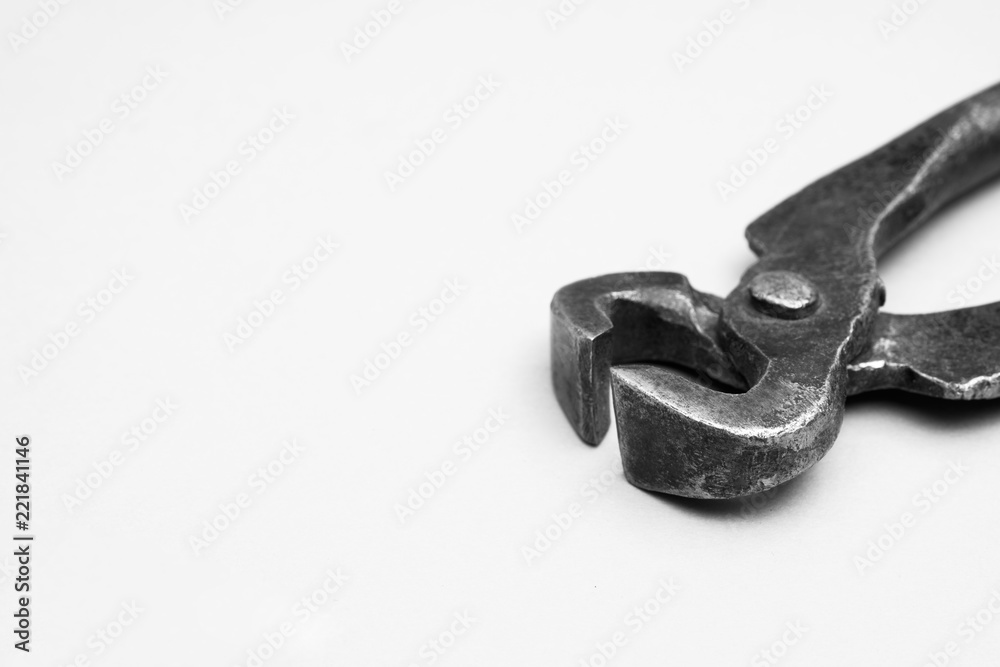 Tools for pulling nails - old metal pliers. Tools for pulling nails - old metal pliers.