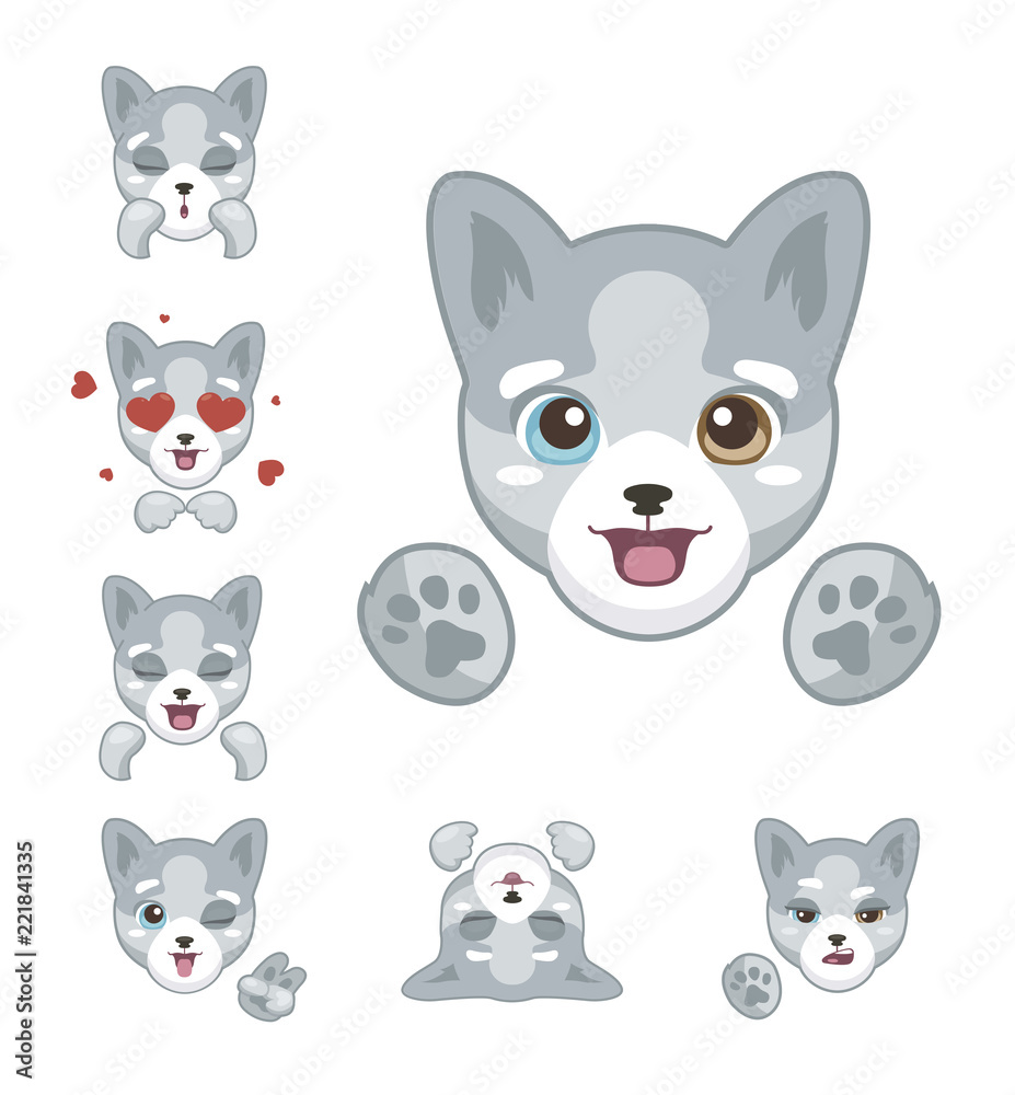 Husky dog ​​stickers