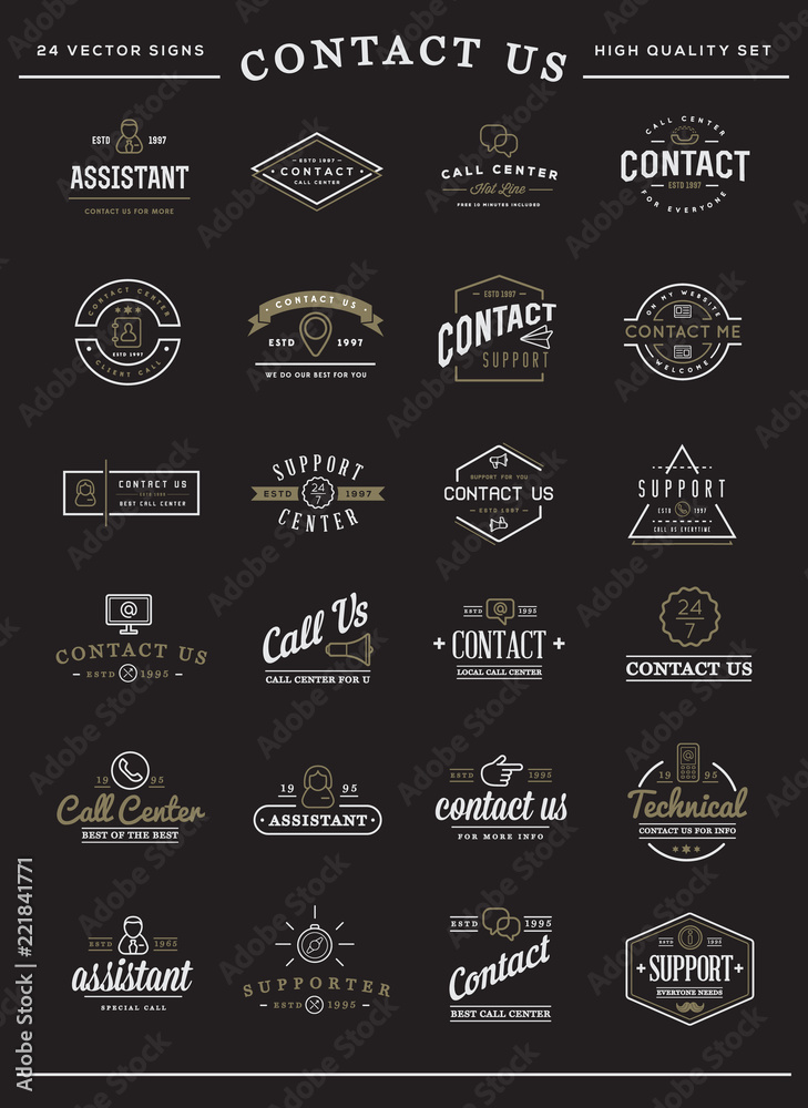 Big Set of Contact us Service Elements and Assistance Support can be used as Logo or Icon in premium quality Big Set of Contact us Service Elements and Assistance Support can be used as Logo or Icon in premium quality
