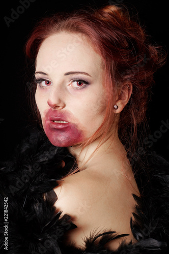 female vampire or zombie portrayed as a glamorous vamp