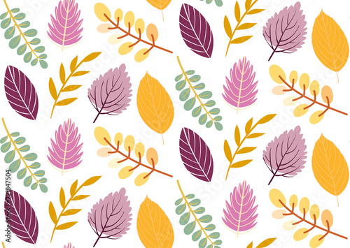 Autumn leaves pattern background
