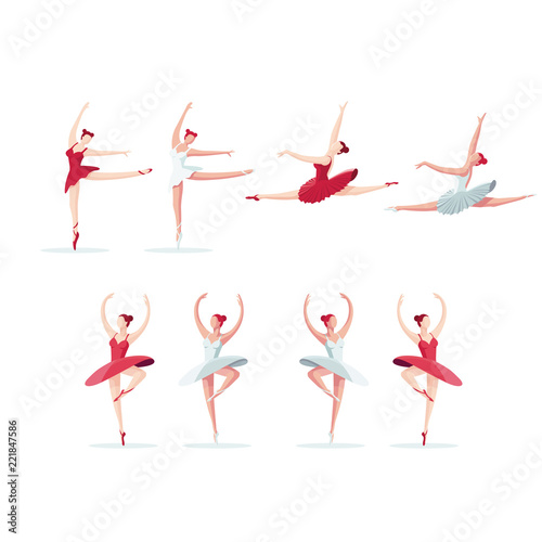 Vector illustration of a ballerina collection