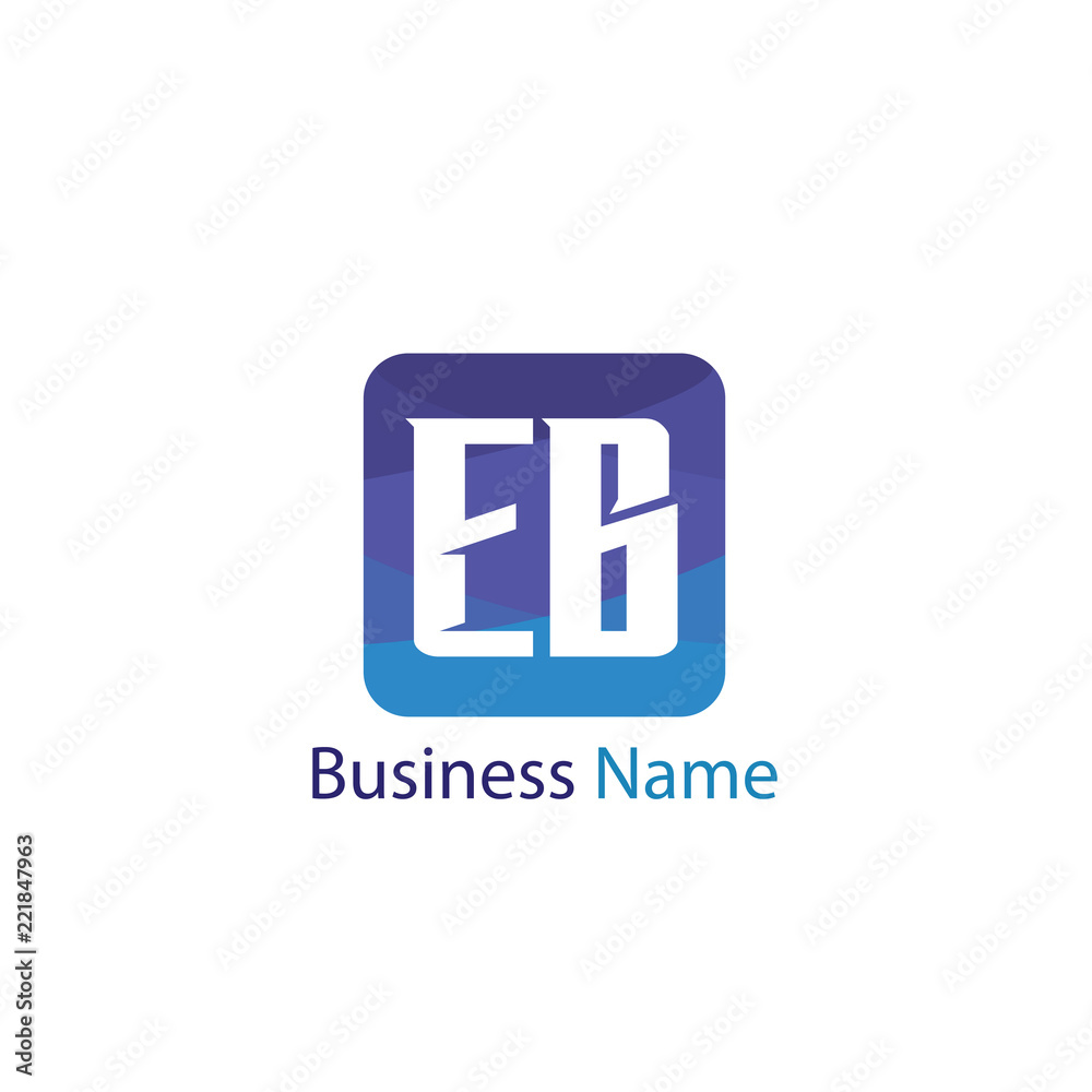Fototapeta premium Initial Letter EB Logo Template Design