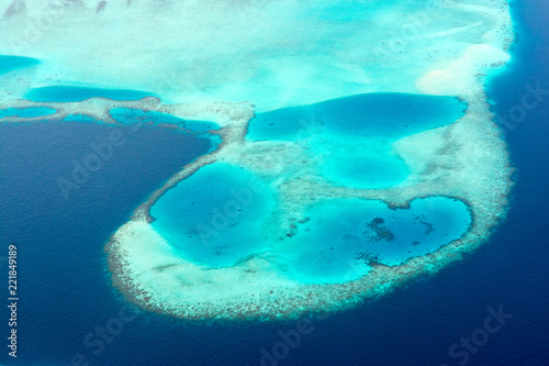Aerial view landscape of Indian Ocean