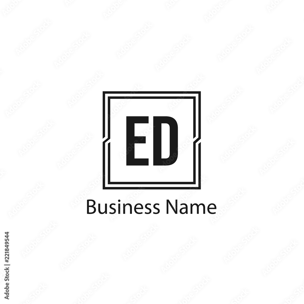 Fototapeta premium Initial Letter ED Logo Template Design