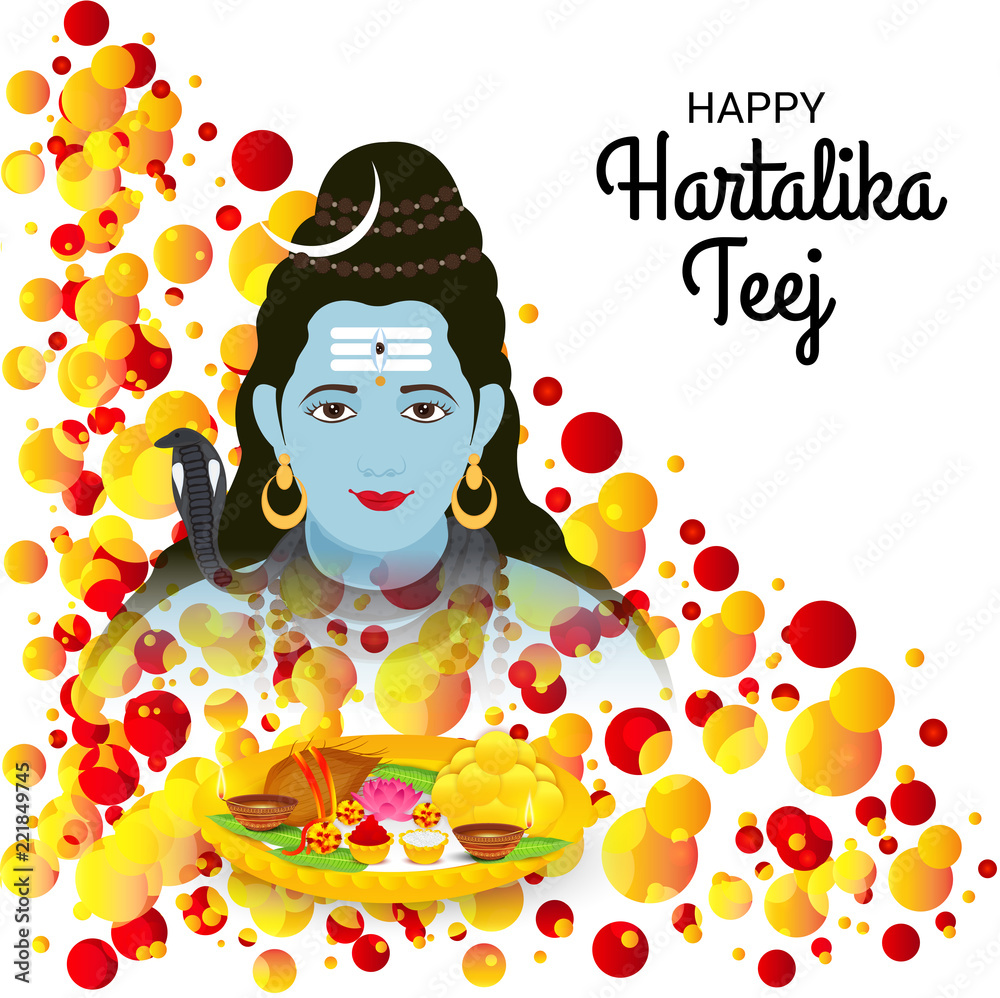 Happy Hartalika Teej. Stock Illustration | Adobe Stock