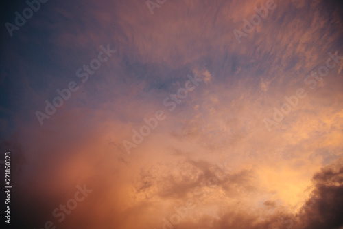 Colorful dramatic sky background