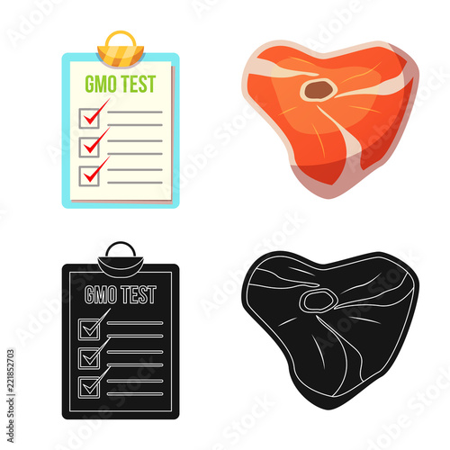 Vector illustration of genetic and plant symbol. Collection of genetic and biotechnology stock vector illustration.
