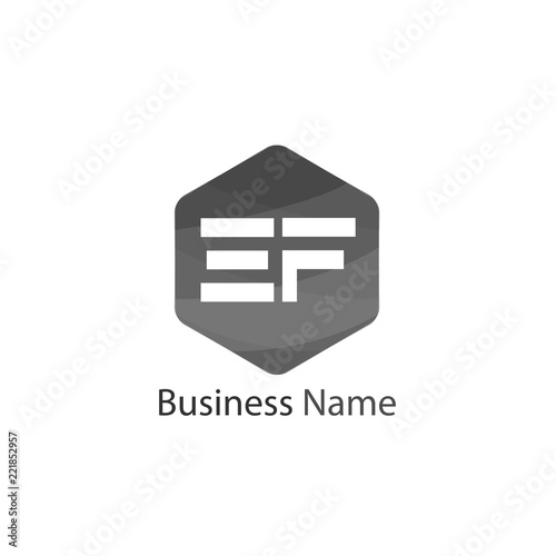 Initial Letter EF Logo Template Design