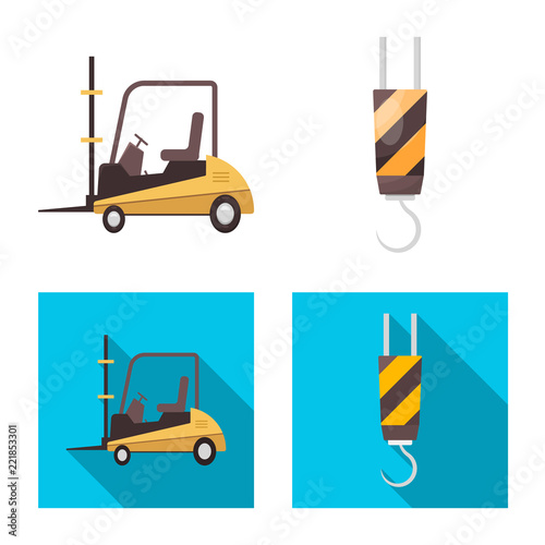 Isolated object of goods and cargo symbol. Collection of goods and warehouse vector icon for stock.