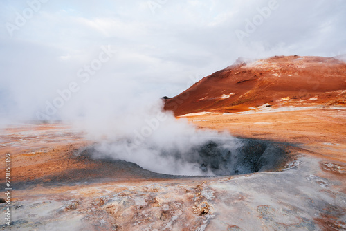 Namafjall - geothermal area in field of Hverir, Iceland