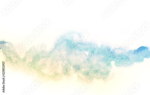 Abstract watercolor background.The color splashing on the paper it is illustration hand drawing