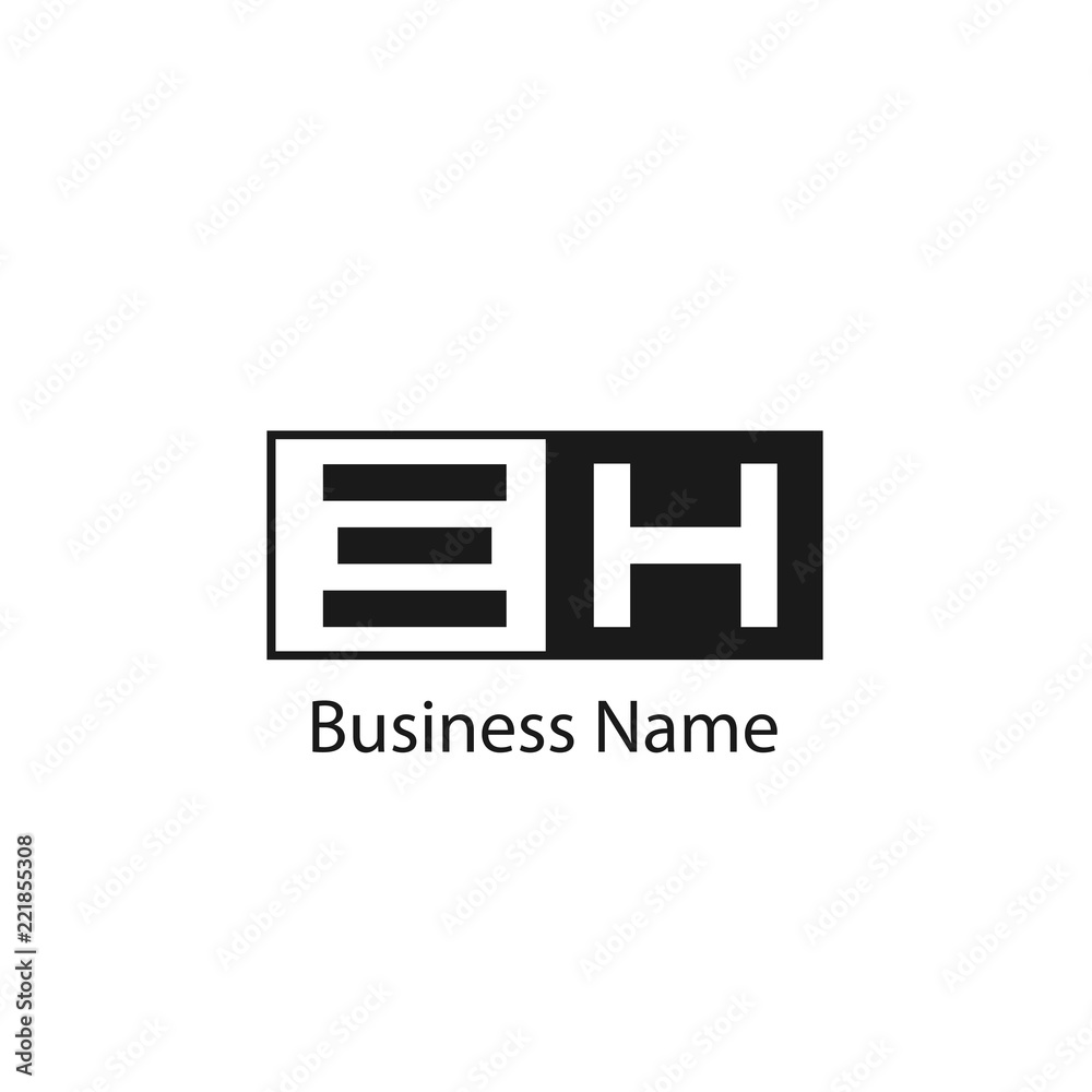 Fototapeta premium Initial Letter EH Logo Template Design