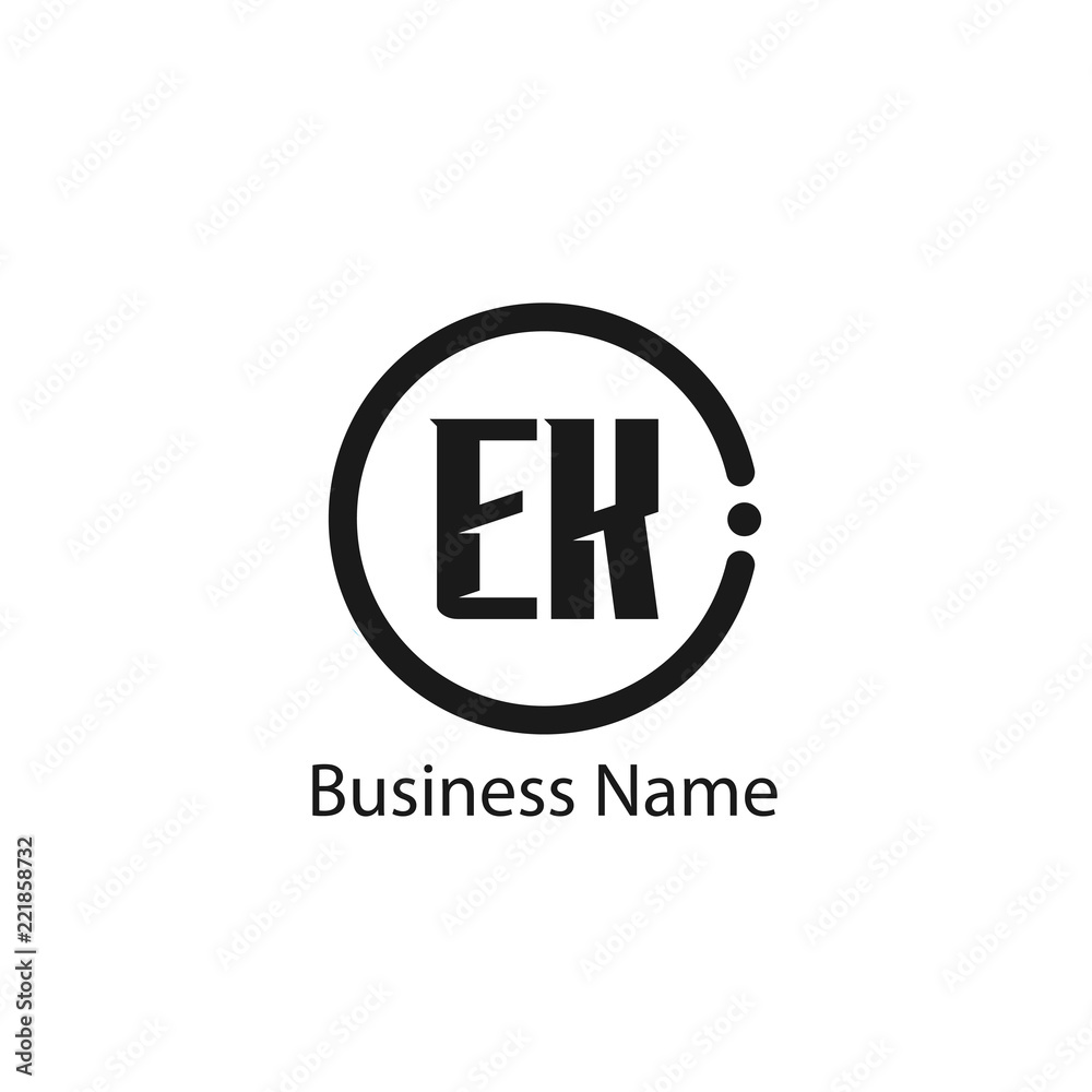 Fototapeta premium Initial Letter EK Logo Template Design