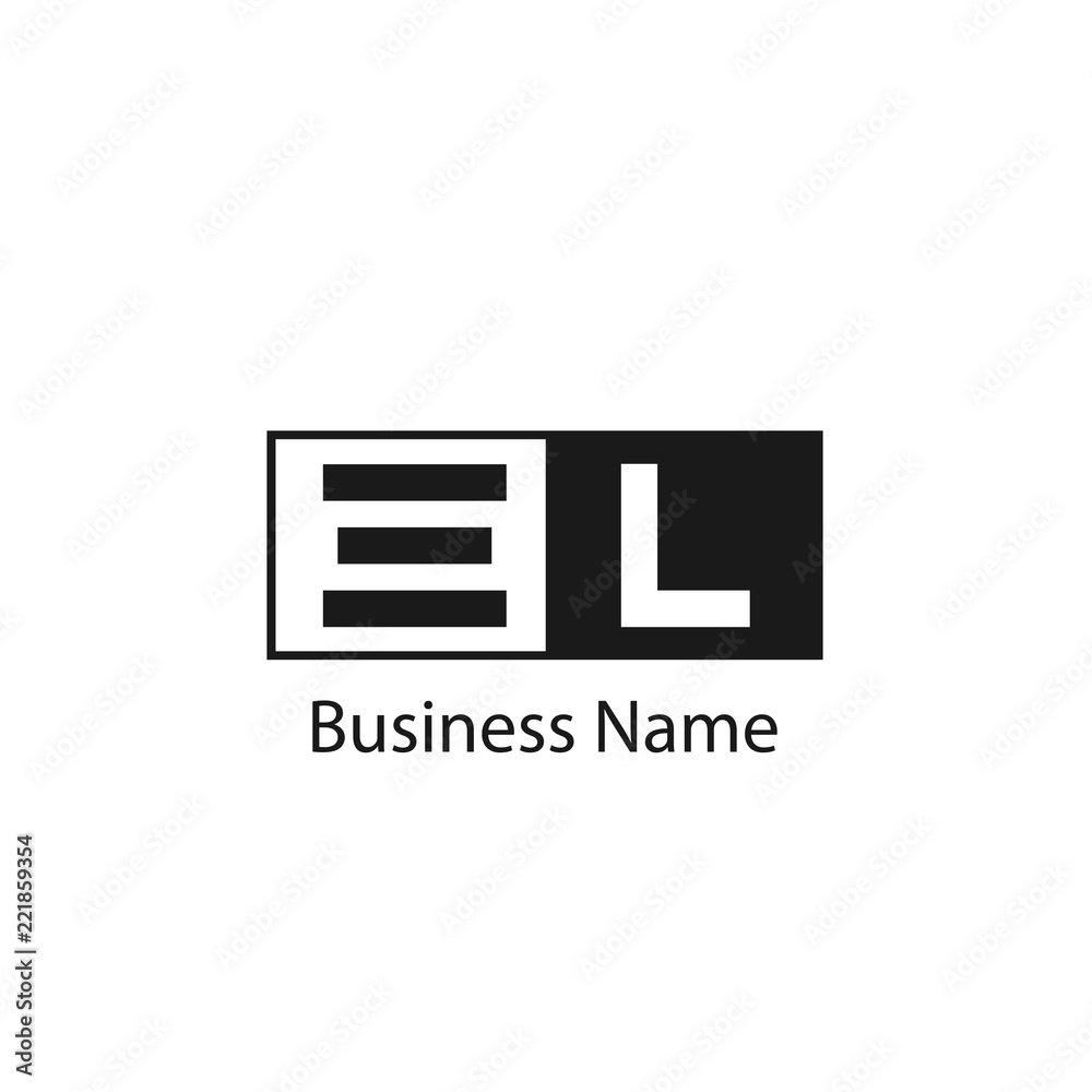 Initial Letter EL Logo Template Design - obrazy, fototapety, plakaty 