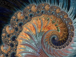 Handdoek met foto Texturen Abstract fractal patroon kleurrijk ontwerp  © NelsonCharette Media