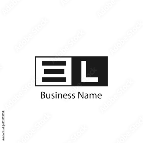Initial Letter EL Logo Template Design