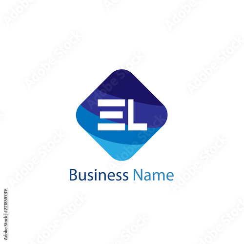 Wallpaper Mural Initial Letter EL Logo Template Design Torontodigital.ca