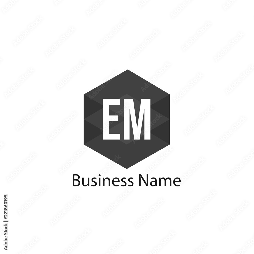 Initial Letter EM Logo Template Design Initial Letter EM Logo Template Design
