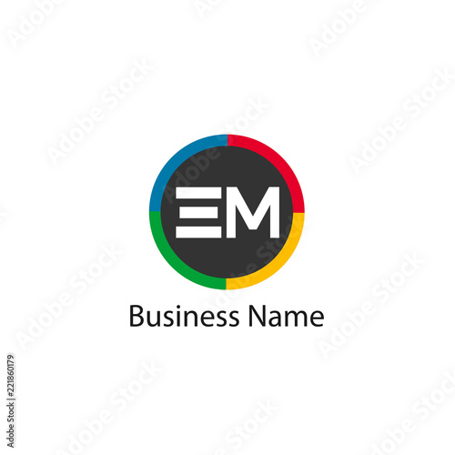 Initial Letter EM Logo Template Design