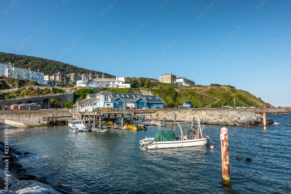 The resort of Ventnor on the Iisle of Wight in England