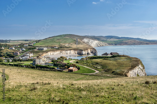 Obraz na płótnie Freshwater Bay from Tennyson Downs on the Isle of Wight in England