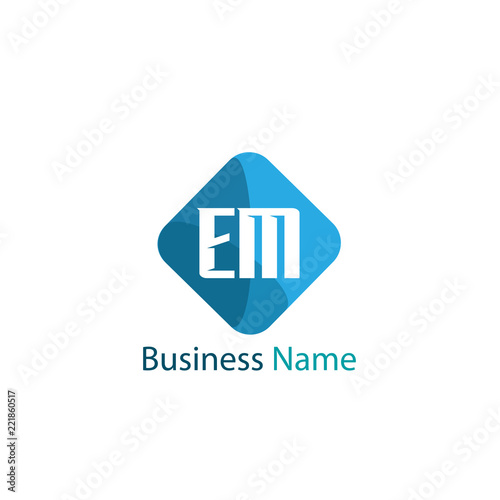 Initial Letter EM Logo Template Design © Scooby