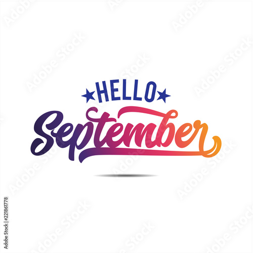 Welcome September Lettering  September Typography Lettering