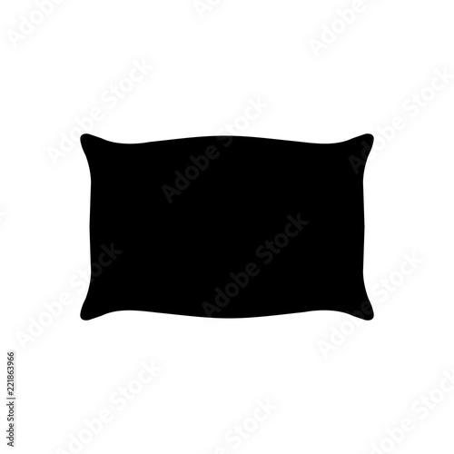 Pillow icon silhouette, logo on white background