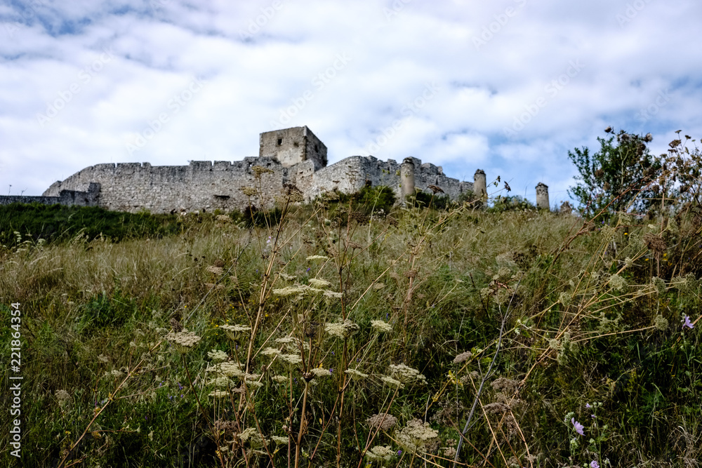 ruins of old abandoned castle in slovakia