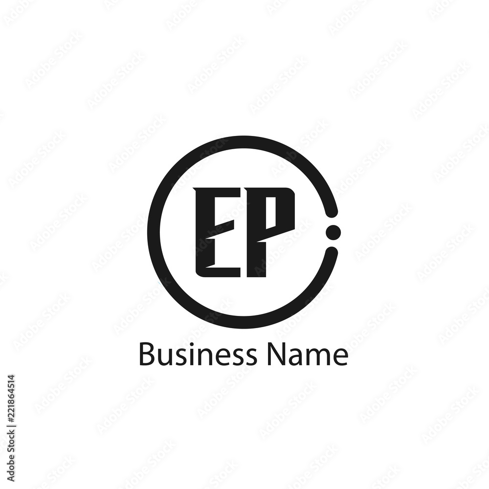 Initial Letter EP Logo Template Design