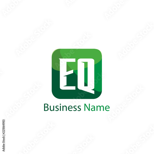 Initial Letter EQ Logo Template Design