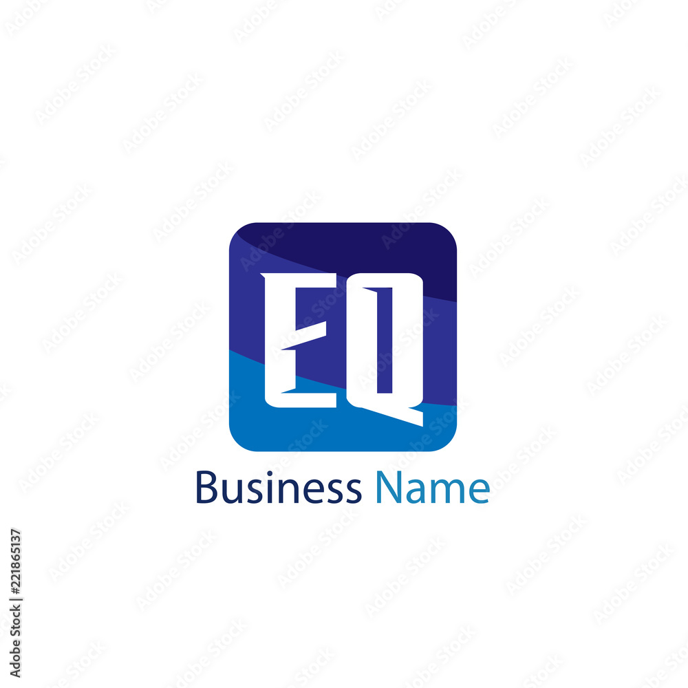 Obraz premium Initial Letter EQ Logo Template Design
