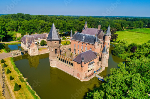 Aerial view of Heeswijk Castle in the Netherlands.