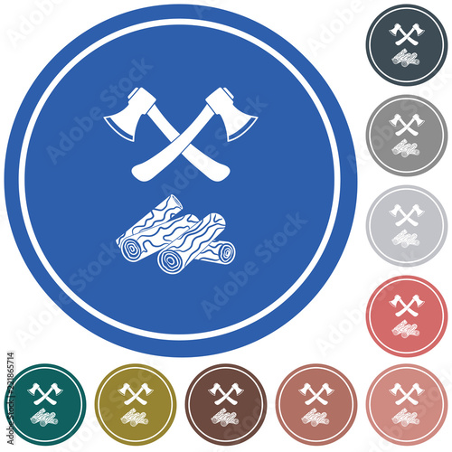 The ax and firewood icon