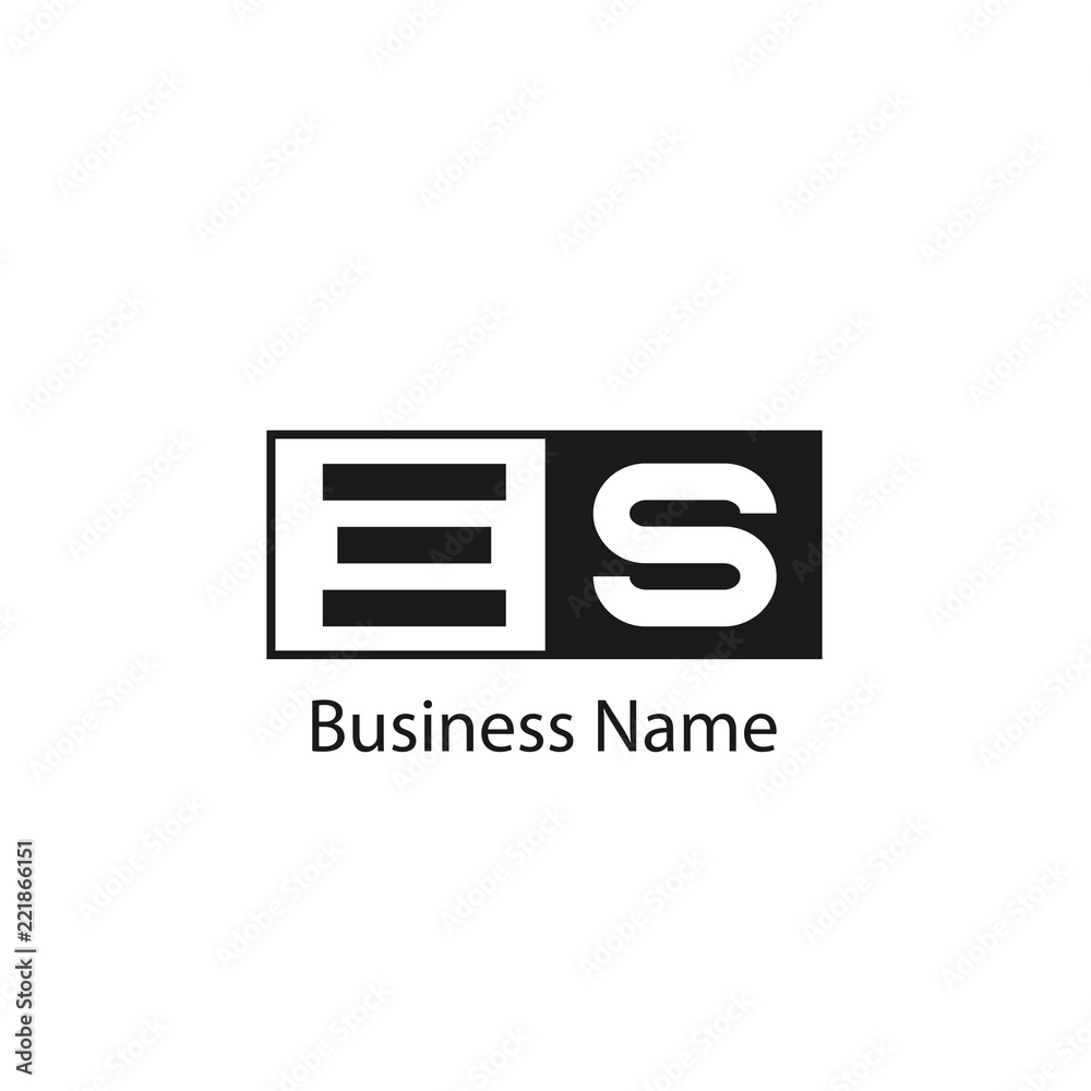 Obraz premium Initial Letter ES Logo Template Design