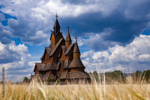 Heddal Stave Church Telemark Norway Scandanavia photo