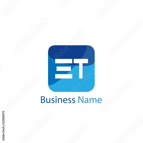 Initial Letter ET Logo Template Design