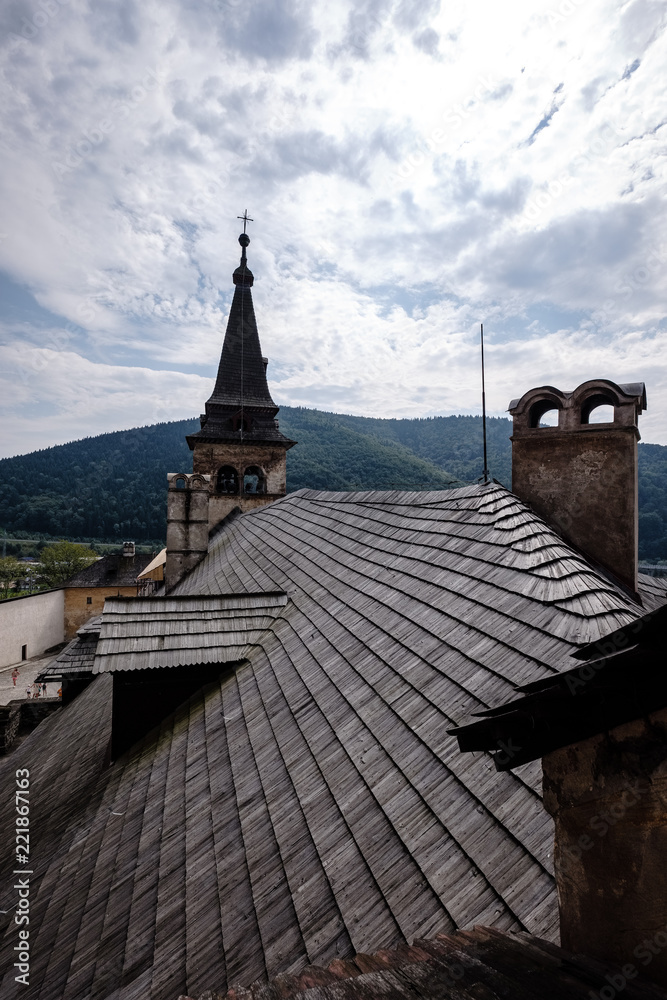 ruins of old abandoned castle in slovakia