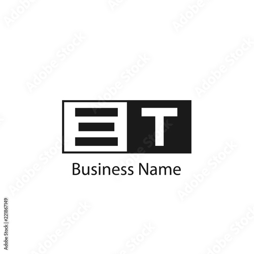 Initial Letter ET Logo Template Design