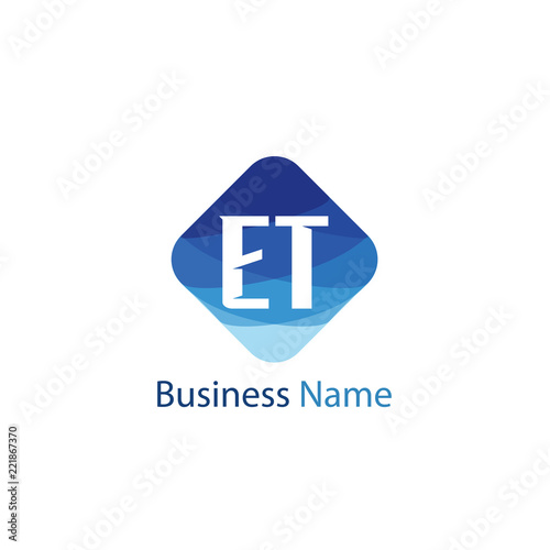 Initial Letter ET Logo Template Design