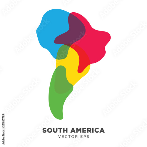 Creative South America Map Vector, vector eps 10